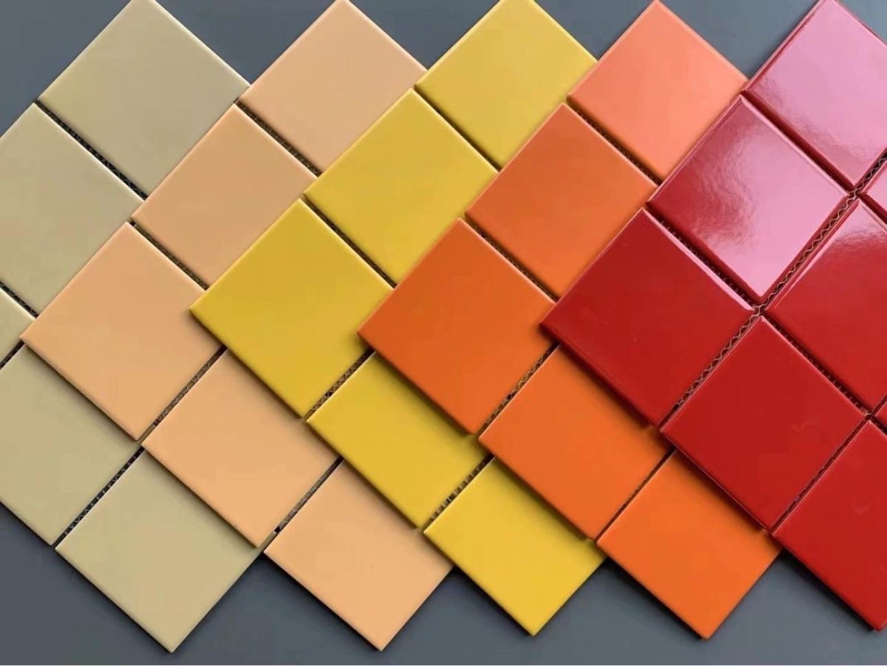 โมเสค TIMELESS TILES รุ่น 3X3 SQUARE MOSAIC TILES ขนาด 30X30 ซม. สีส้ม ผิวเงา_6